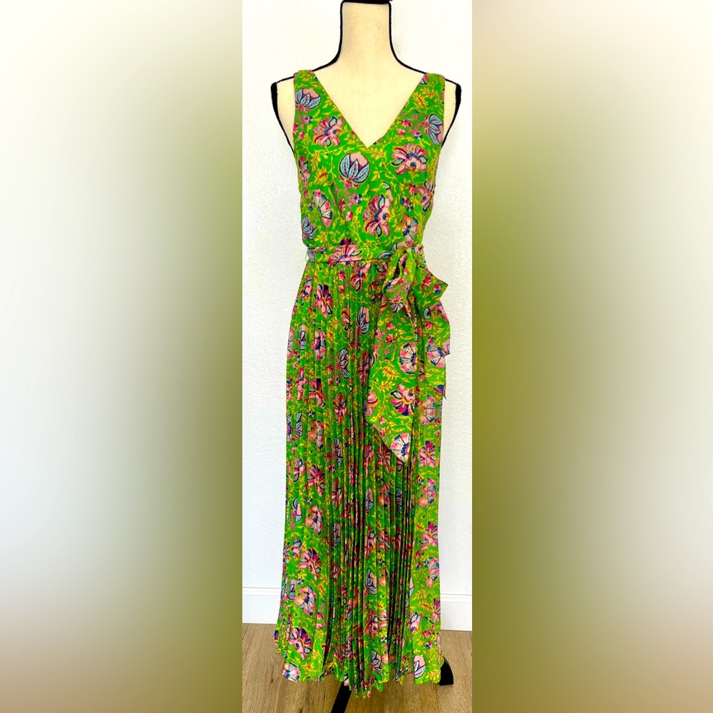 NWOT Ralph Lauren Blue Label 100% silk floral wrap dress.